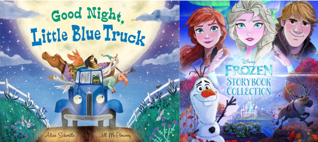good night little blue truck and frozen storybook collection
