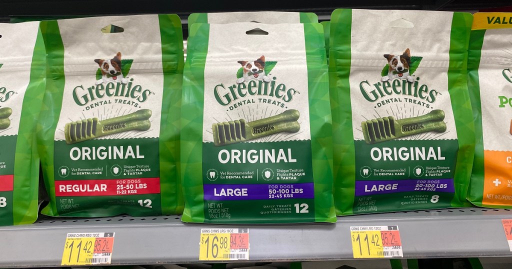 Greenies treats on store shelf