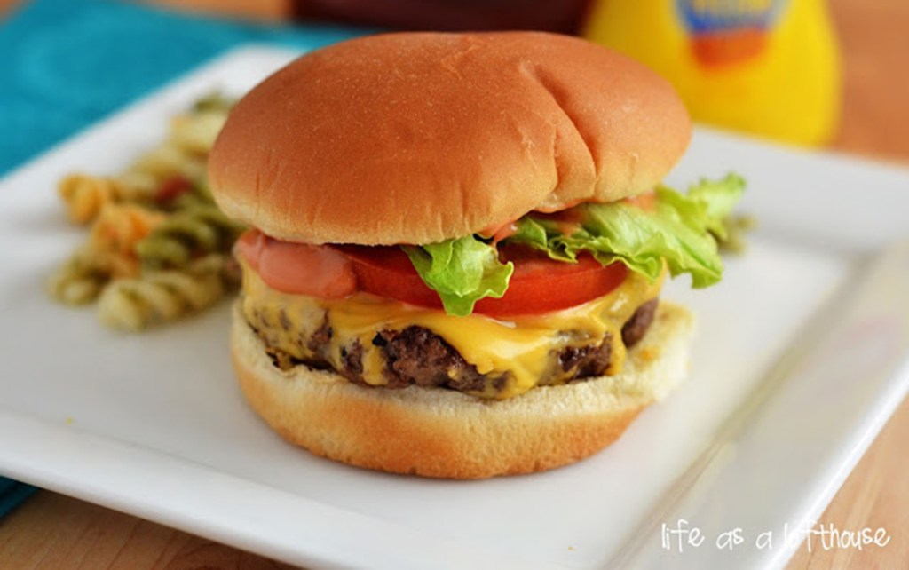 In N Out Copycat Burger on a plate