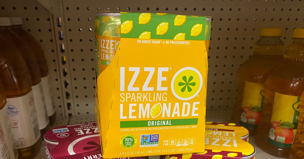 pack of izze sparkling lemonade