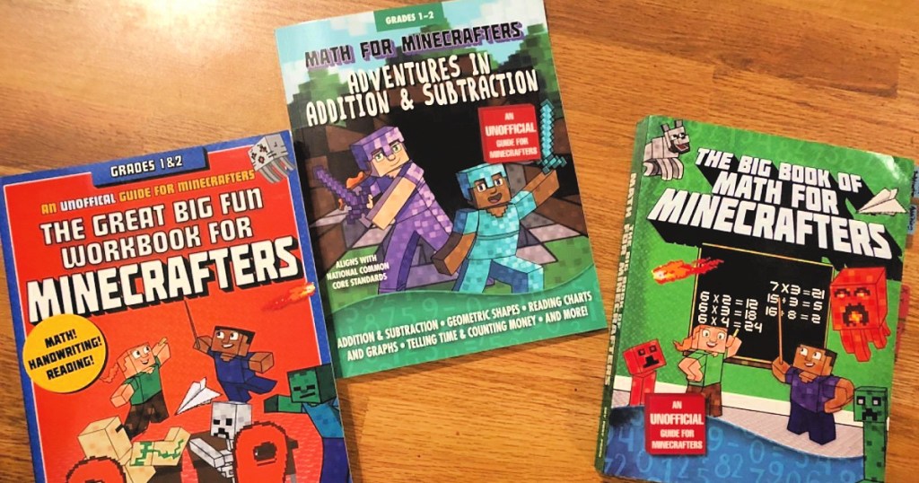 minecraft workbooks for kids