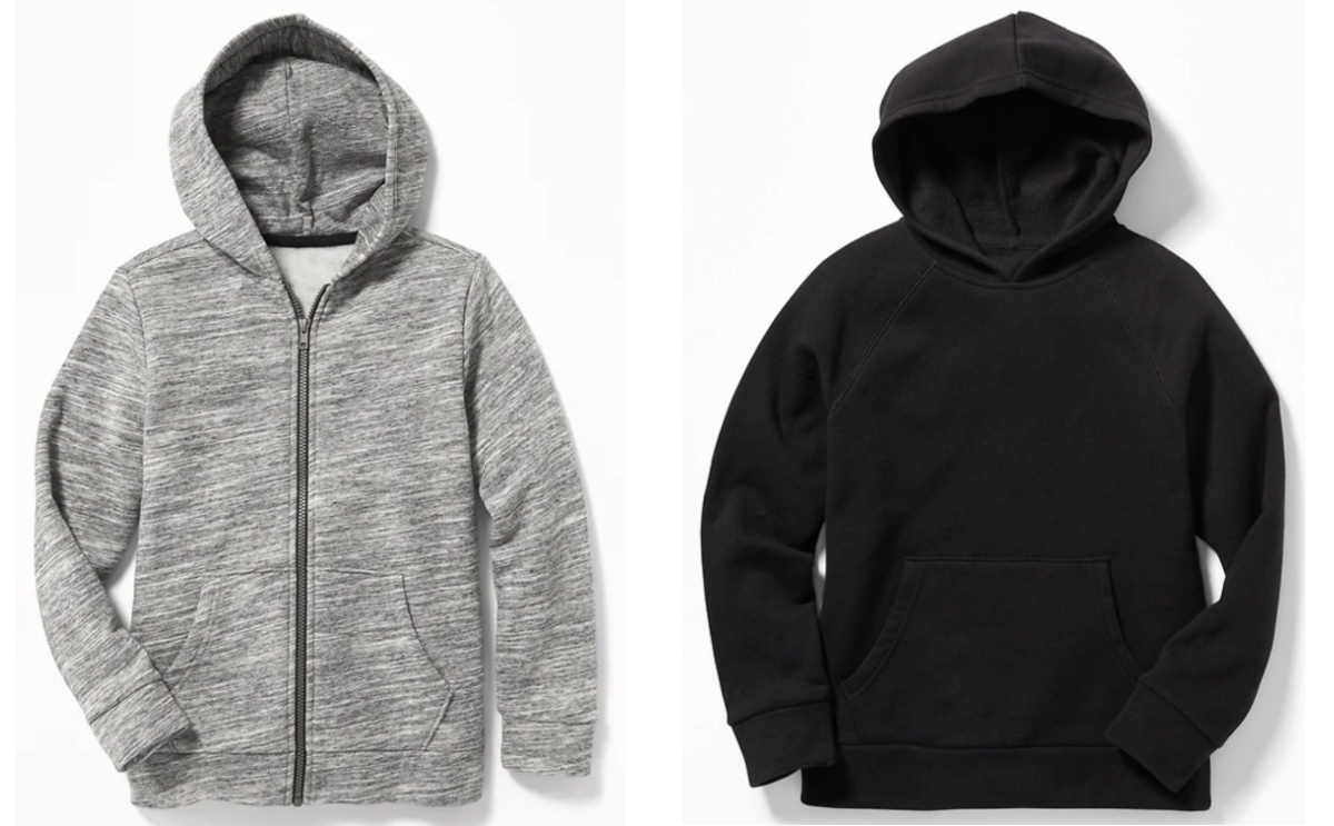 old navy grid fleece hoodie