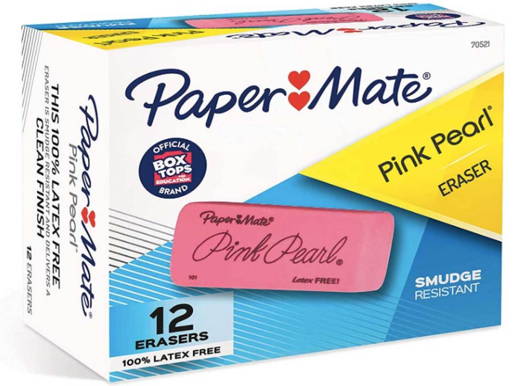 PINK pearl eraser 12 count box