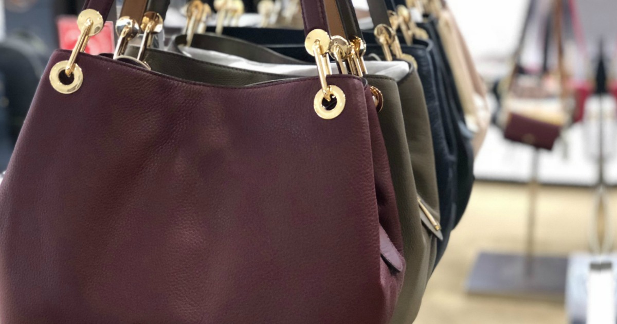 purses on display at macys