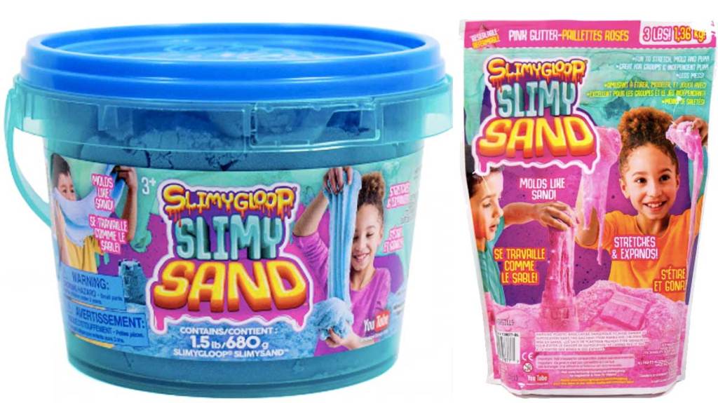 bucket and bag of slimy sand