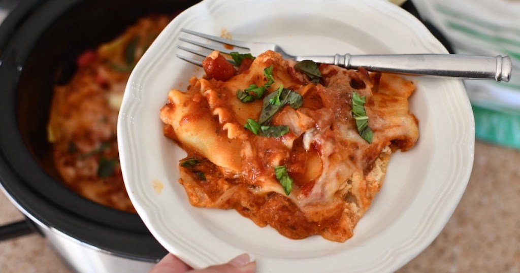 veggie lasagna on plate