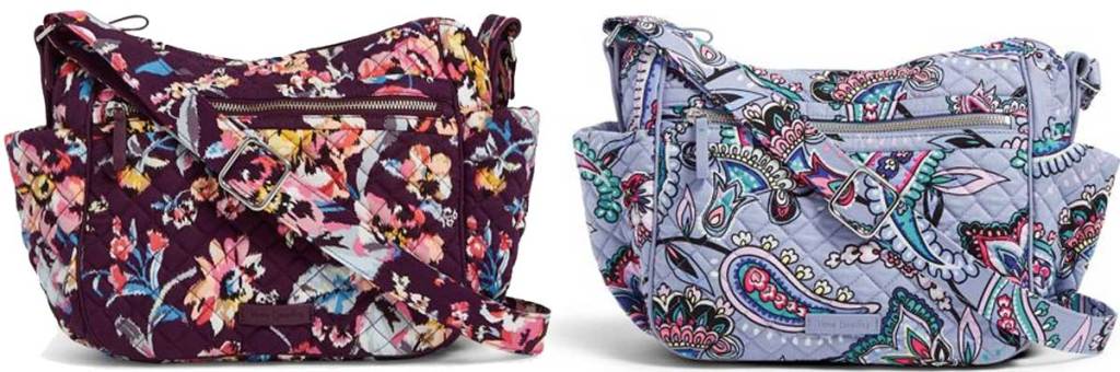 on the go crossbody purses in two prints