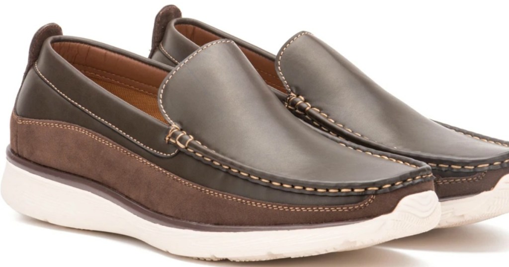 brown men's loafers