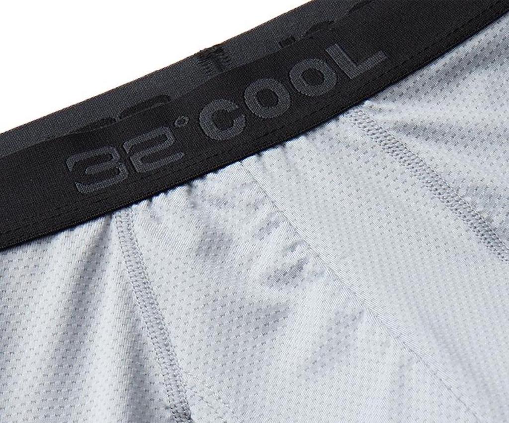 grey pair of 32 degreee Active Mesh Boxer Briefs