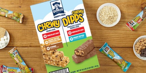 Quaker Chewy Bars 58-Count Variety Packs from $8.64 Shipped on Amazon | Just 15¢ Per Bar