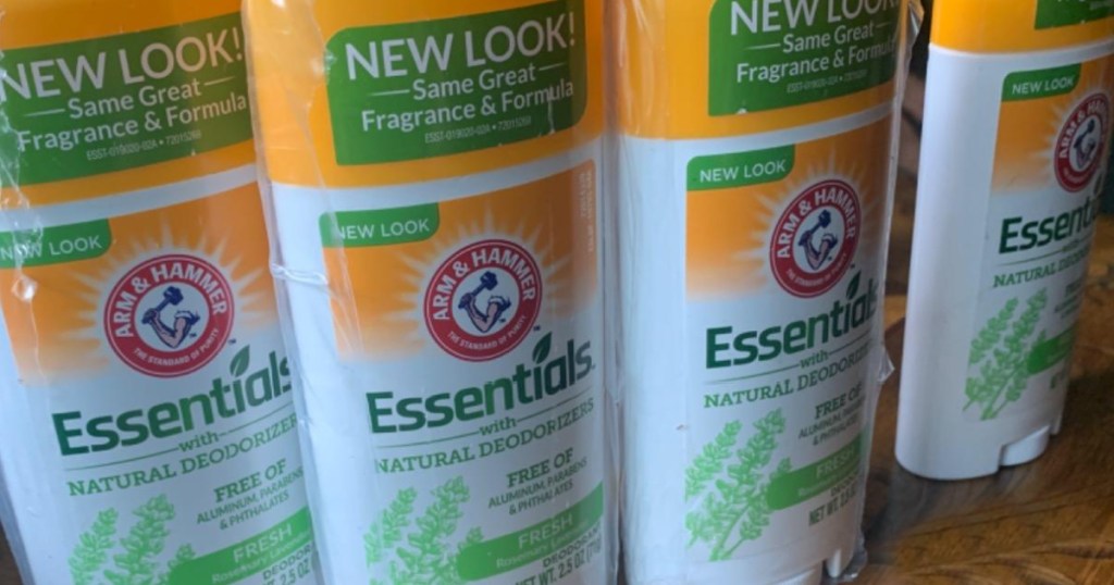 multiple containers of Arm & Hammer natural deodorant
