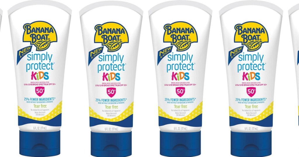 bottles of sunscreen