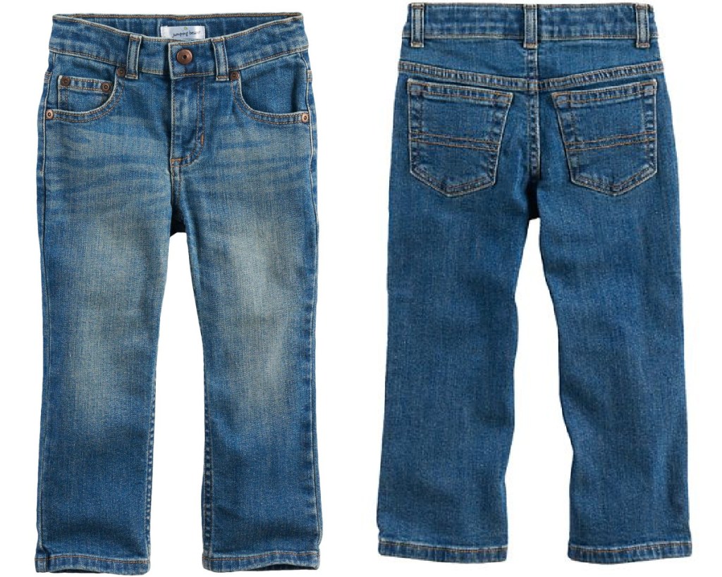 jumping bean toddler jeans front and back blue wash