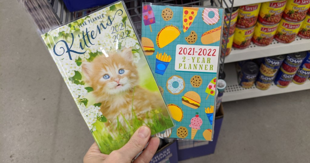 planners at dollar tree kitten and food