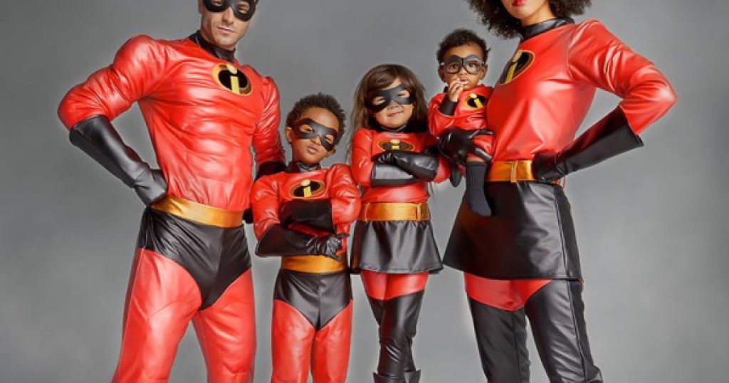 disney incredble family costumes on whole family