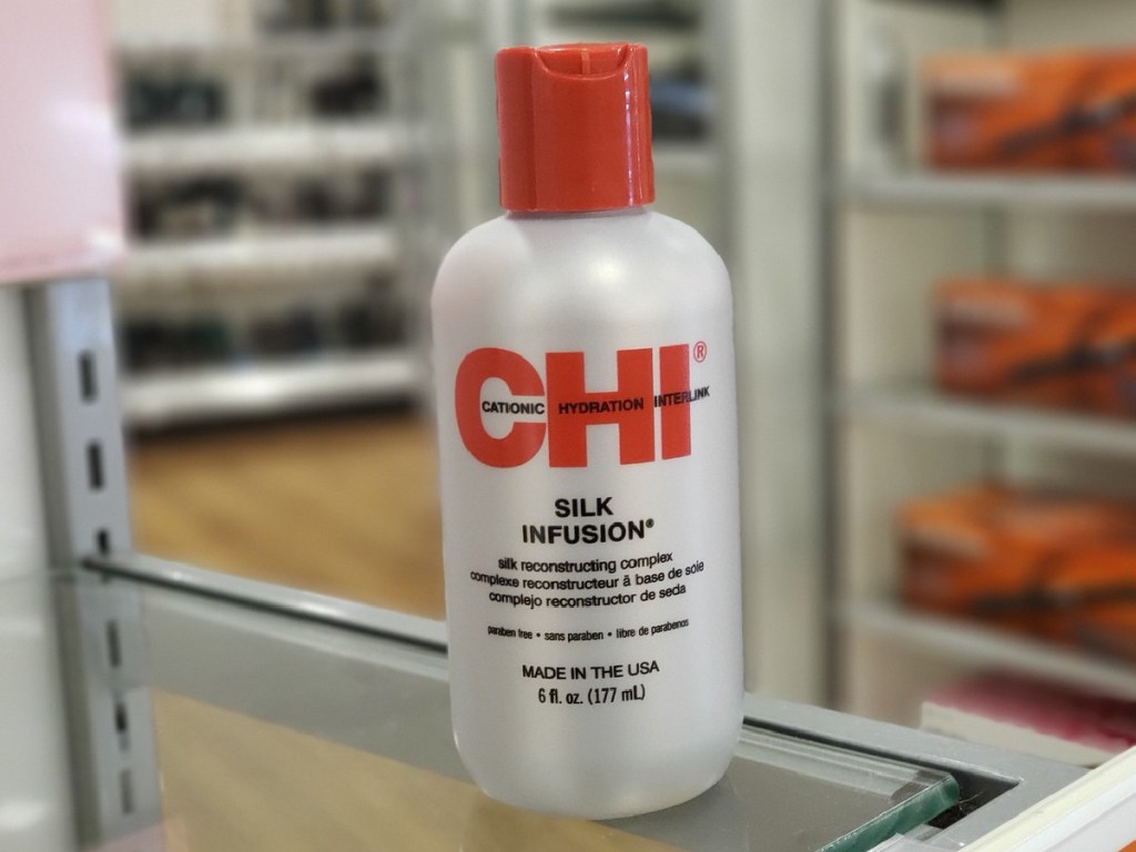 small bottle of hair treatment in store