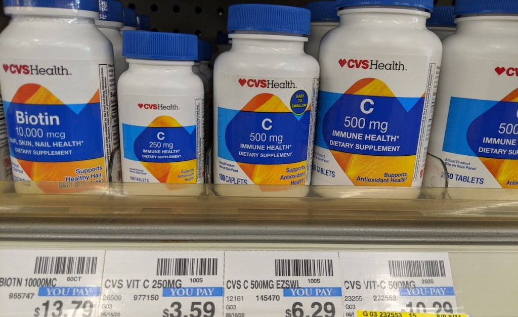 CVS Health Vitamins on shelf