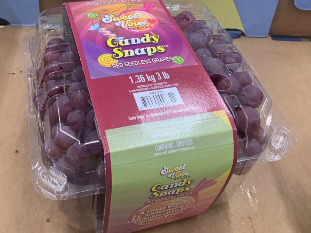 container of grapes