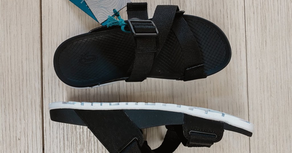 women's black and white sport slide sandals