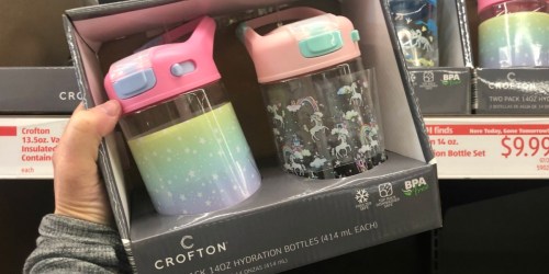 Crofton Kids Water Bottles 2-Pack Only $9.99 at ALDI