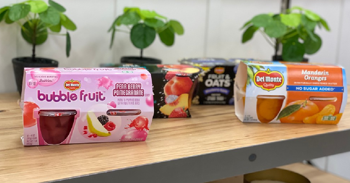Del Monte Bubble Fruit Cups 4Count Just 55¢ After Cash Back at Target
