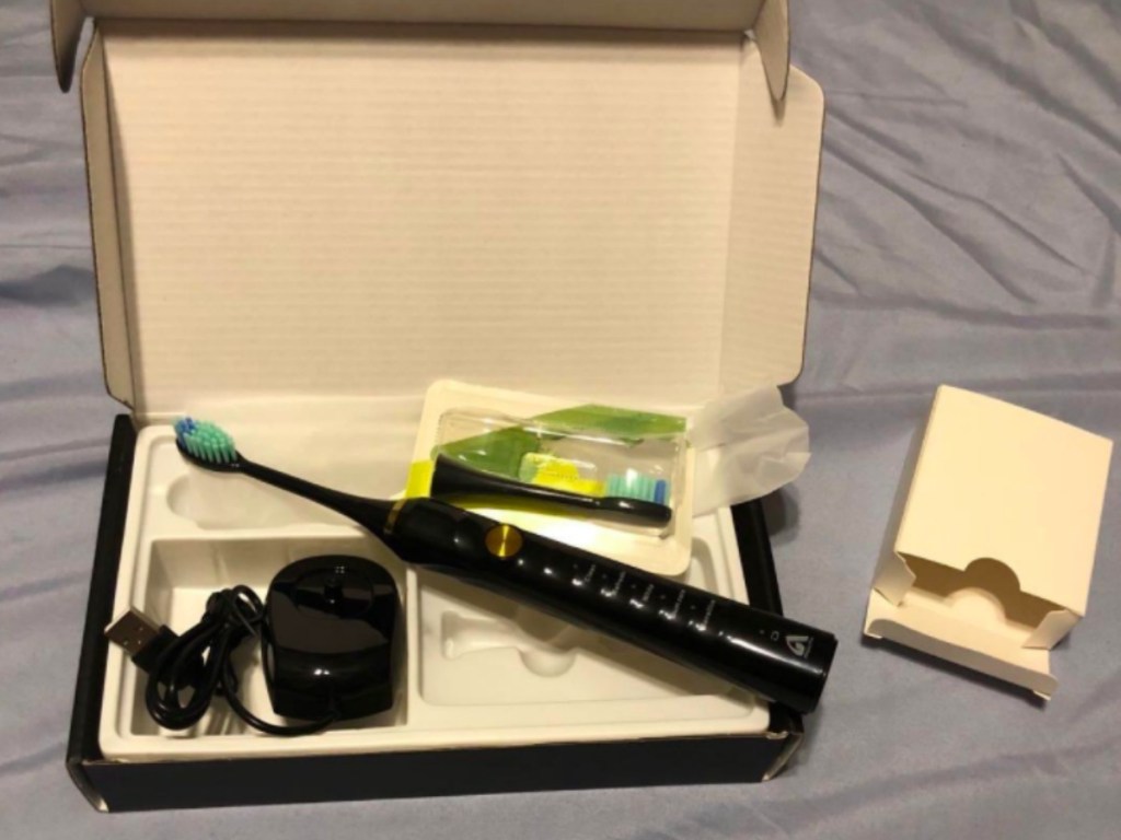 electric toothbrush in a package