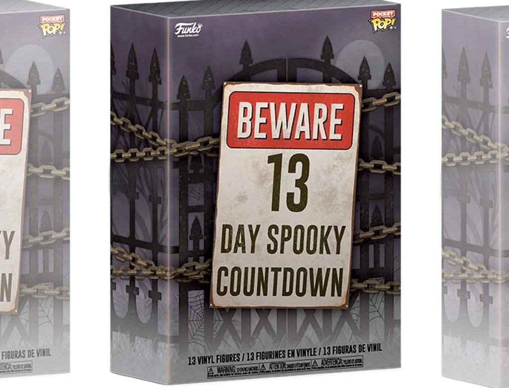 grey box for the Funko 13 Day Spooky Countdown advent calendar