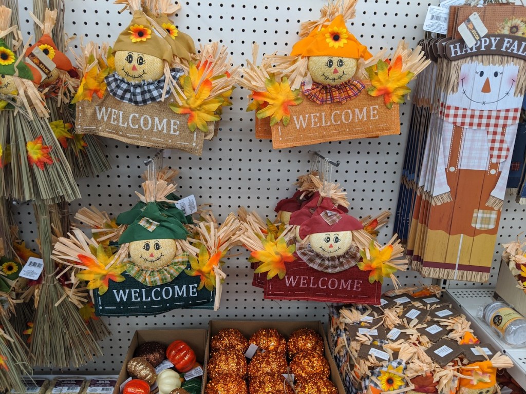 multiple Harvest Inspired Felt Scarecrow Welcome Signs
