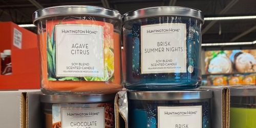 New Huntington Home 3-Wick Jar Candles Only $3.99 at ALDI