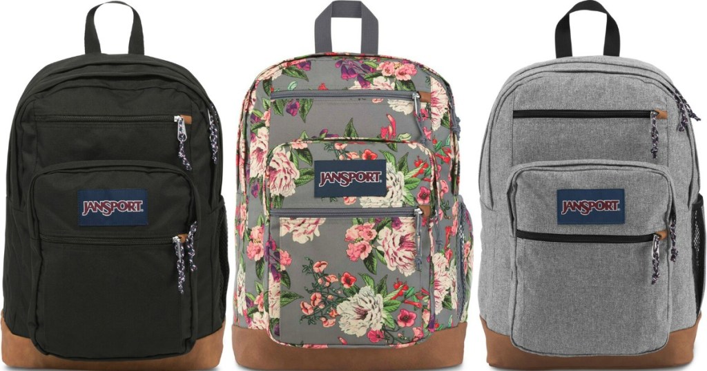 three backpacks