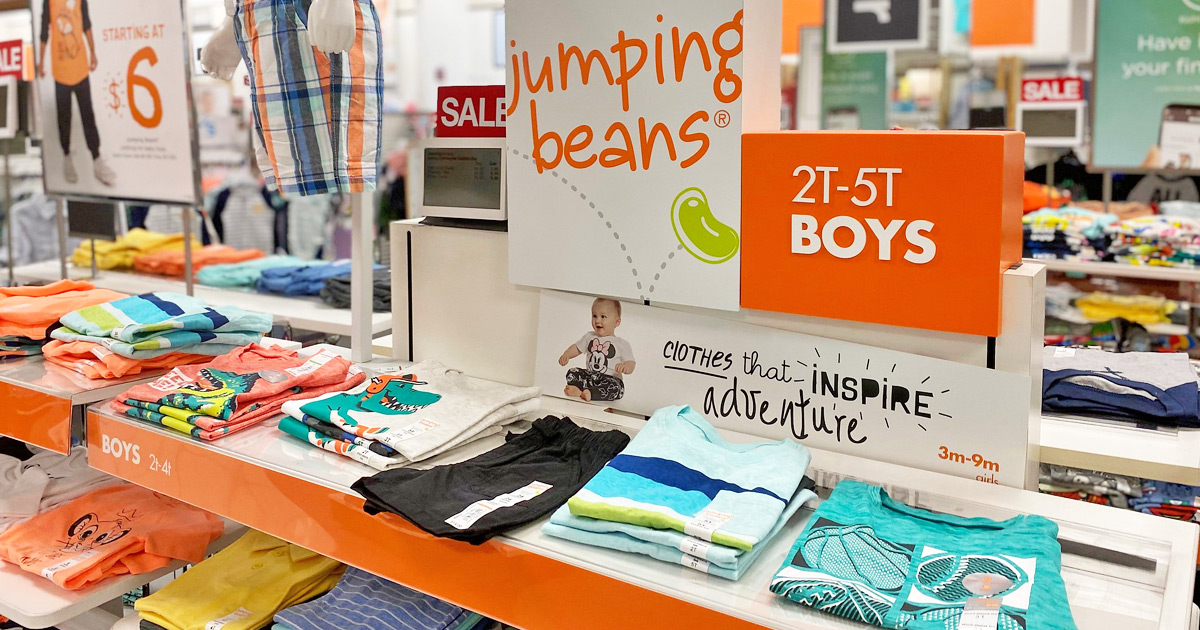 display of Jumping Beans toddler boys clothes at Kohls