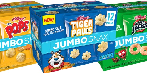 Kellogg’s Jumbo Snax 48-Count Boxes Just $13.94 Shipped on Amazon | Only 29¢ Per Bag