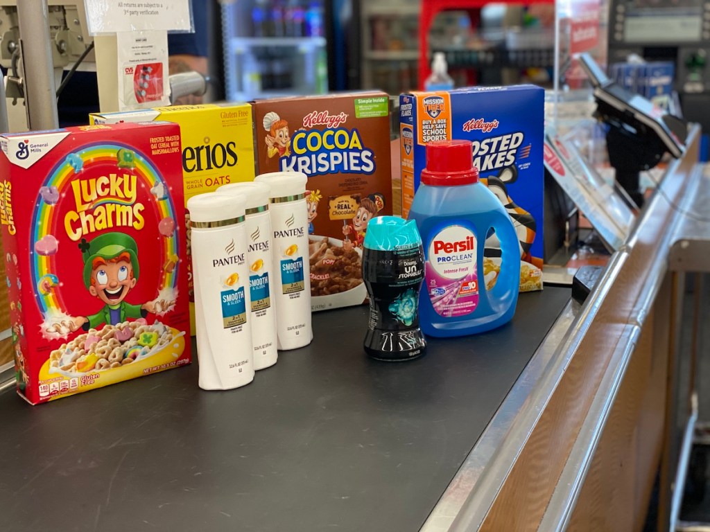 grocery products on CVS checkout