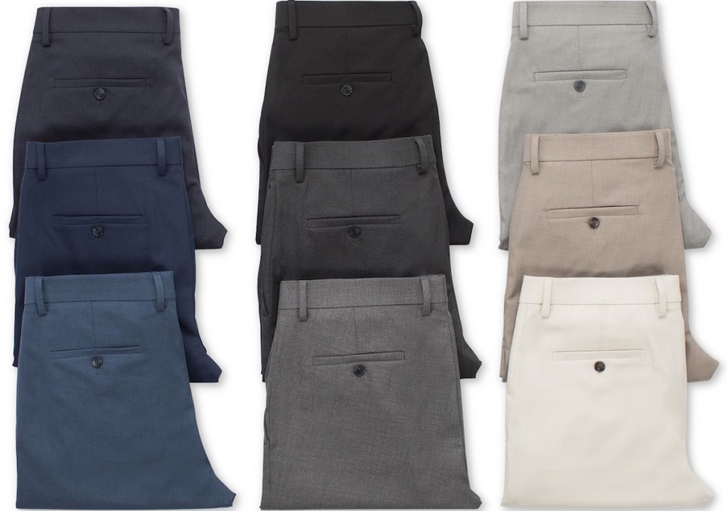 three rows of Kenneth Cole Pants