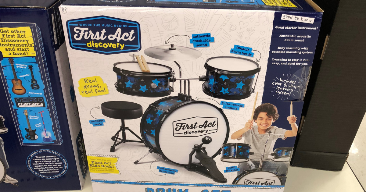 First Act FD3018 Discovery Rock Stars Drum Set for sale online 