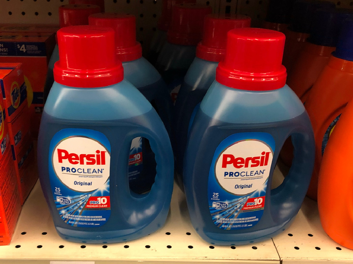 Persil Laundry Detergent sitting on store shelf