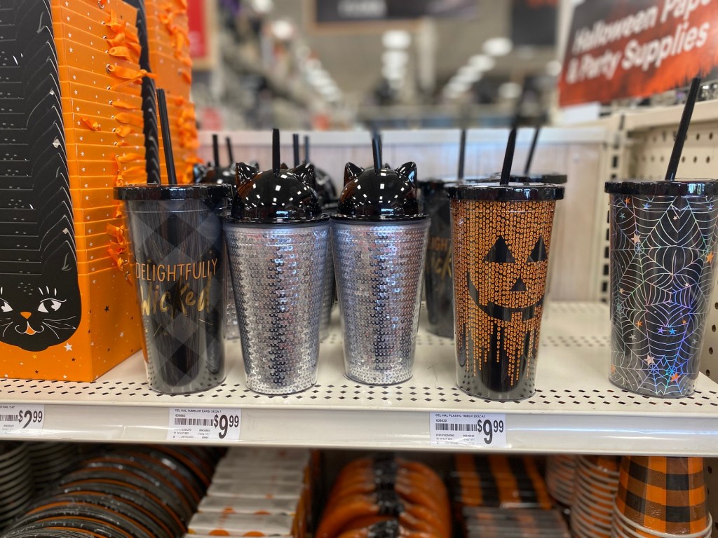 Halloween Tumblers on store shelf