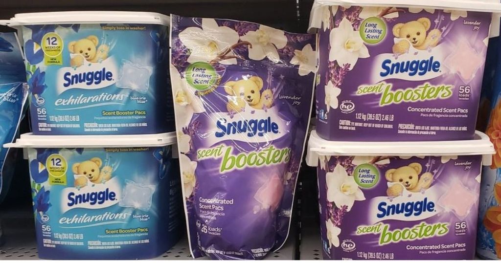 Snuggle Scent Booster on a shelf at store