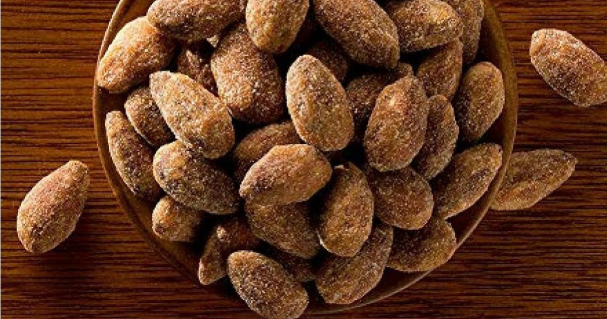 Squirrel Brand Almonds in a bowl