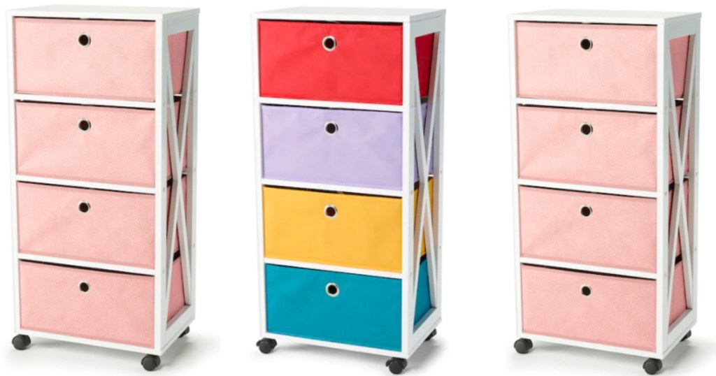 pink and colorful storage bins from Kohl's