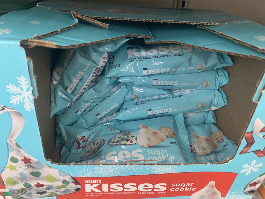 Sugar Cookie Kisses in box at store