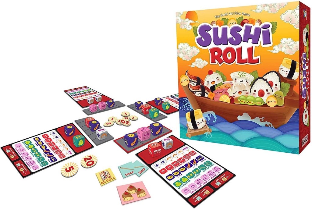 Sushi Roll game box and components
