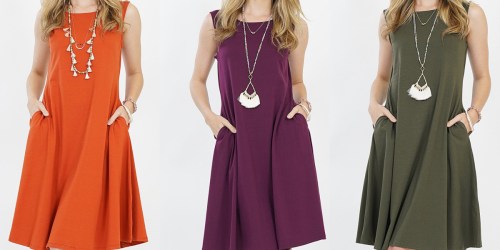 Women’s Swing Dress w/ Pockets Only $9.99 on Zulily | Plus Sizes Included