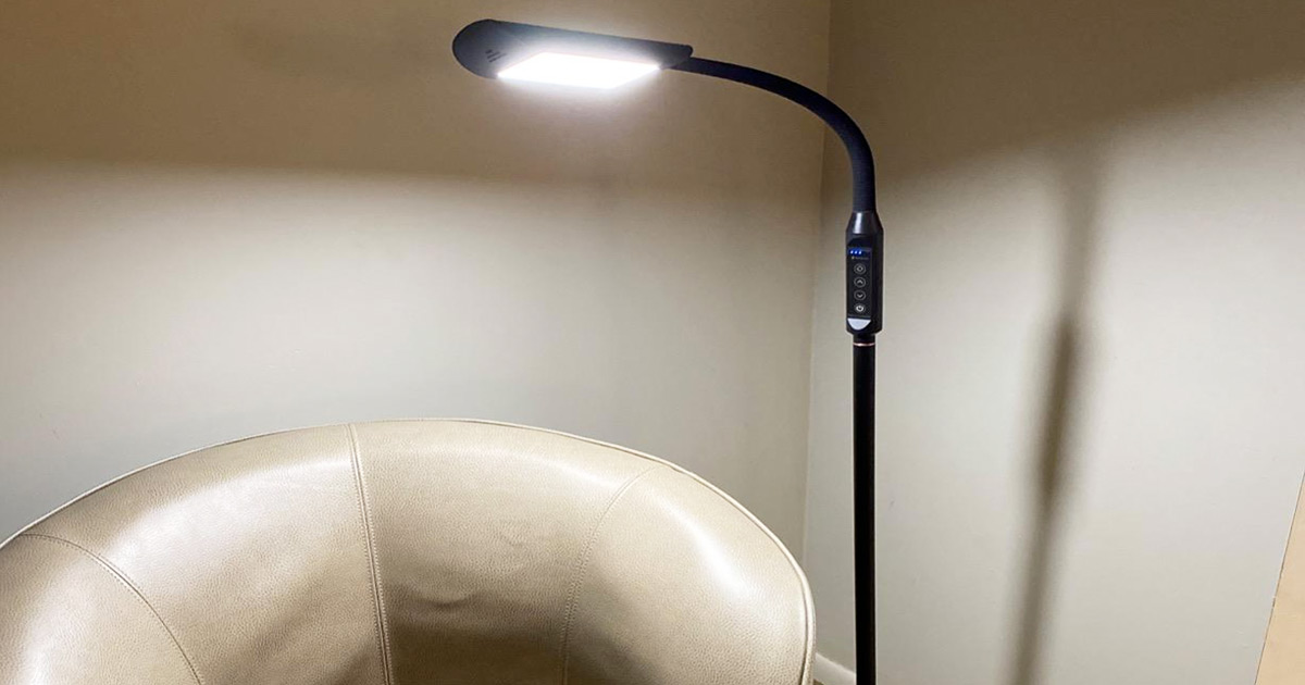 LED Floor Lamp Just $39.59 Shipped on Amazon | Adjustable Neck & Light