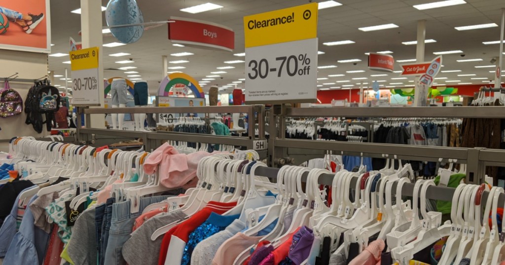Target Clothing Clearance racks
