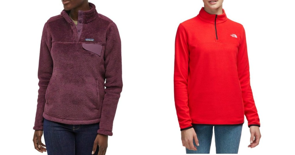 The North Face and Patagonia Fleece jackets