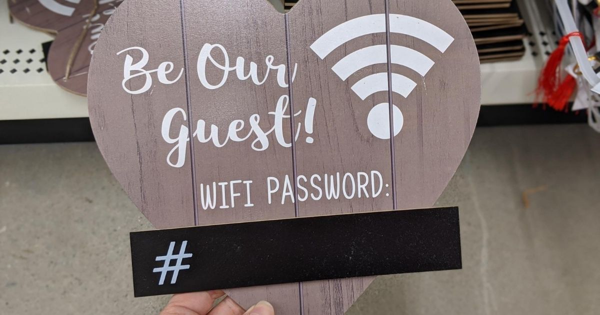 Wifi Password Hanging Sign Only 1 At Dollar Tree Hip2save