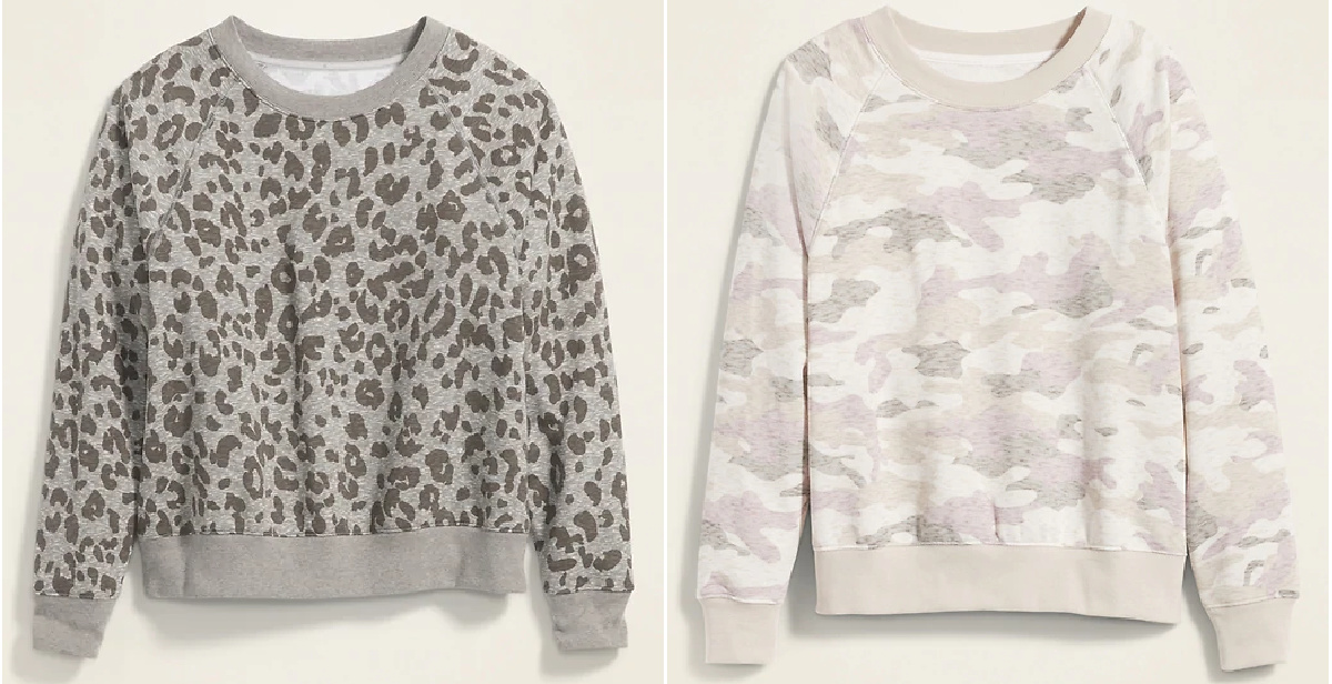 old navy leopard sweatshirt