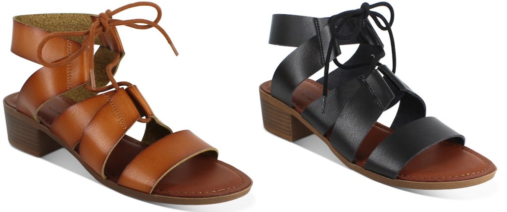 black and brown pair of ZiGi Soho Gillee Dress Sandals