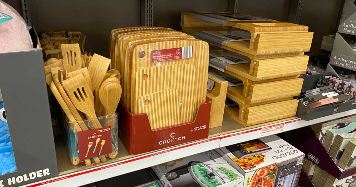 Bamboo Kitchen Essentials and Organizers from 2.49 at ALDI